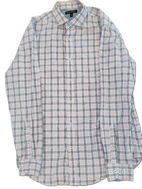 Banana Republic Soft Wash Tailored Slim Fit Plaid Shirt Men's L